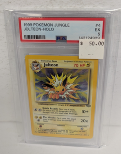 1999 Pokemon Jungle Jolteon-Holo #4 PSA 5 - Image 3