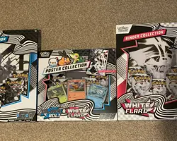 Pokemon Black Bolt and White Flare Bundle New Sealed Binder & Poster 14 boosters - Image 5