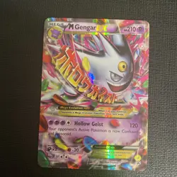 Pokemon TCG M Gengar EX XY166 Shiny Holo Black Star Promo LP Condition - Image 1