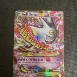 Pokemon TCG M Gengar EX XY166 Shiny Holo Black Star Promo LP Condition - Image 3