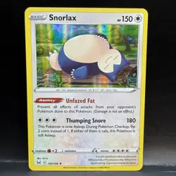 Snorlax - SWSH11: Lost Origin - 143/196 - Pokemon TCG - LP - Holo Rare - Image 1