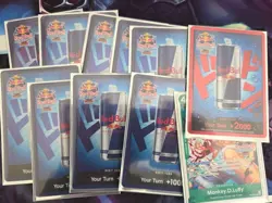 SEALED ONE PIECE CG Red Bull Double Don!! Promos Monkey.D.Luffy Complete Set - Image 1