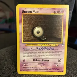 Unown Q 59/105 Neo Destiny Unlimited Pokemon Card NM - Image 1