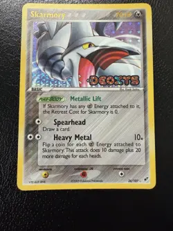 Pokemon TCG English Card ex Deoxys Skarmory 26/107 Reverse Holo Stamped LP - Image 3