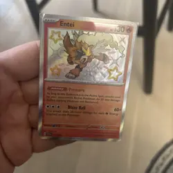Pokemon Entei Card 112/091 Paldean Fates Holo TCG - Image 1