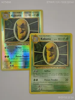 Kakuna 6/108 Rev Holo + Normal XY Evolutions Pokemon Card NM/LP 2016 Twin Pack - Image 1
