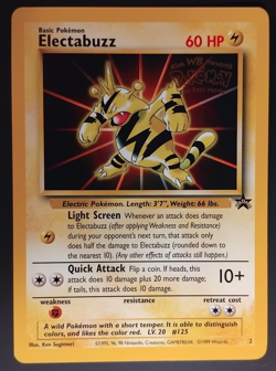 Electabuzz Pokemon card black star First Movie promo 2. Nr Mint. WoTC first gen. - Image 1