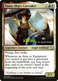 MTG Foil Prerelease Dominaria PDOM Tiana, Ship's Caretaker MINT - Image 1