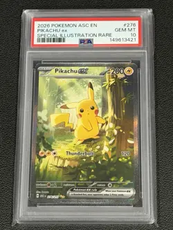 PSA 10 Pikachu ex 276/217 SIR Ascended Heroes Pokemon GEM MINT - Image 1