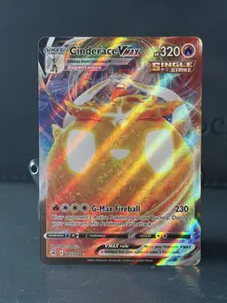 Pokemon Cinderace VMAX Fusion Strike 045/264 Ultra Rare Full Art Holo 320 HP - Image 1