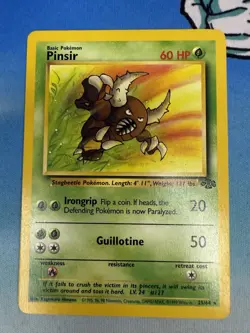 Pinsir 25/64 Jungle Unlimited Non Holo Vintage WOTC Pokemon Card - Image 1