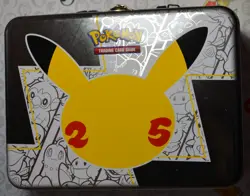 Pokemon 25th Anniversary Celebrations Treasure Chest Lunch Box Tin EMPTY - Image 1
