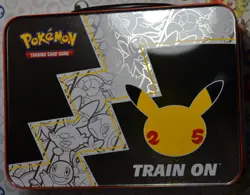 Pokemon 25th Anniversary Celebrations Treasure Chest Lunch Box Tin EMPTY - Image 2
