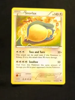 Pokemon TCG Fates Collide Snorlax Snorlax Rare Regular - Image 1