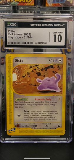 Pokemon 2003 Skyridge Ditto CGC 10 - Image 1
