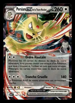 Carte Pokemon PERSIAN 150/182 EX EV10 Ecarlate et Violet 10 DRI FR - Image 1