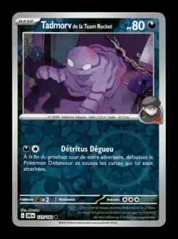 Carte Pokemon Tadmorv de la Team Rocket Reverse 123/182 Rivalites Destinees Fra - Image 1