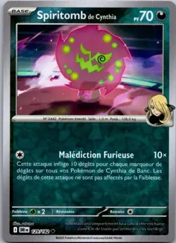 Carte Pokemon Spiritomb de Cynthia 129/182 Reverse 2025 - Image 1
