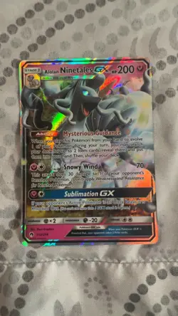 Alolan Ninetales GX 132/214 Holo Rare GX Lost Thunder Pokemon Near Mint - Image 1