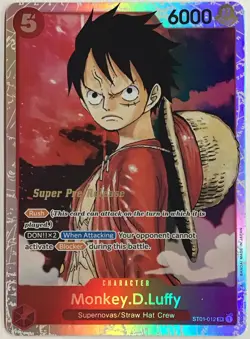 Monkey D. Luffy ST01-012 Super Pre Release - One Piece LP - Image 1