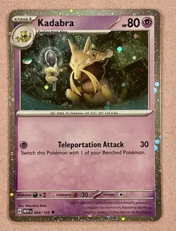 Abra 063/165 | Kadabra 064/165 | Alakazam EX SVP 050 Pokemon Card Promos | NM - Image 5