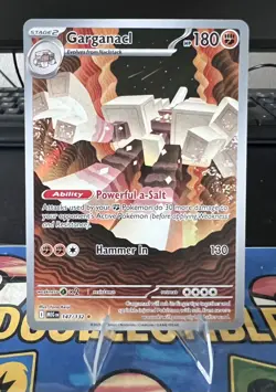 Pokemon TCG Me01 Mega Evolution Garganacl 147/132 Illustration Rare IR Card - Image 1