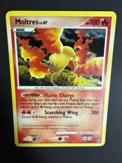 Moltres 10/100 DP Majestic Dawn Holo Rare Card Pokemon TCG W/ Swirl NM - Image 4