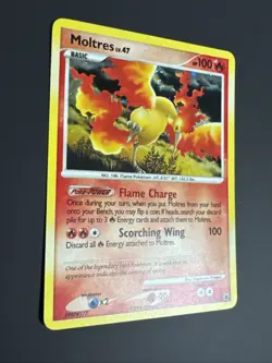 Moltres 10/100 DP Majestic Dawn Holo Rare Card Pokemon TCG W/ Swirl NM - Image 5