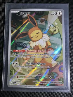 Pokemon TCG Eevee Prismatic Evolutions Black Star Promo Card ETB #173 - Image 1
