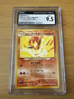 CGC 9.5 Light Flareon #136 Vintage Pokemon Japanese Card 2001 Darkness to Light - Image 1