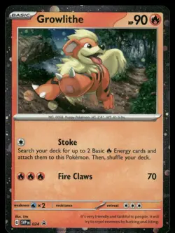 Pokemon Cards Growlithe 024 Scarlet & Violet Cosmos Holo Promo NM - Image 1