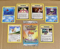 POKEMON - Gym Heroes 1st Edition - Misty's Tentacool RECALL Trainer Wrapper * NM - Image 1