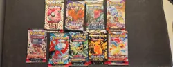 Mixed lot of Pokemon Booster Packs. Includes 151 and paldean fates. - Image 1