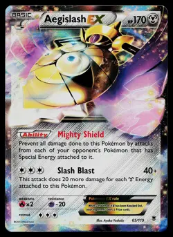 Pokemon Card - Aegislash EX Phantom Forces 65/119 Ultra Rare - Image 1
