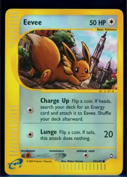 Pokemon AQUAPOLIS - #75/147 Eevee - Reverse Holo - ENG - Near Mint - Image 1