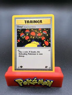 POKEMON SLEEP! 79/82 1ST EDITION TRAINER TEAM ROCKET NM/LP SNORLAX - Image 1