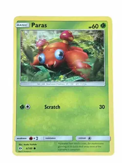New: 2017 Pokemon TCG Paras Sun & Moon 4 Regular Common - Image 1