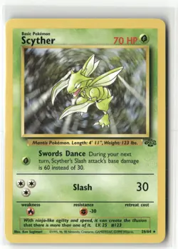 Pokemon Scyther (26) 26/64 Unlimited Jungle Rare - Image 1