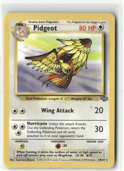 Pokemon Pidgeot (24) 24/64 Unlimited Jungle Rare - Image 1