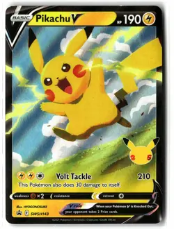 Pikachu V ⭐ SWSH143 Holo Promo SWSH Black Star 2019 Pokemon MP - Image 1