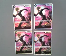 Sanji SR ST14-003 Playset ×4 One Piece TCG Starter Deck 14 English - Image 1