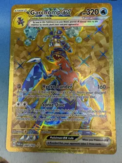 Garchomp ex 260/182 Gold Secret Rare Paradox Rift Alt Art Pokemon Card - Image 1