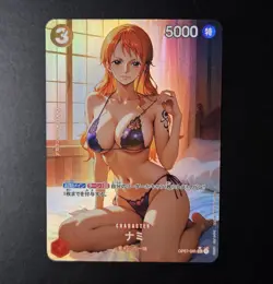 Custom Nami Goddess Waifu Card Holo Anime One Piece CCG - Image 1