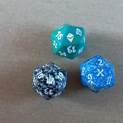 MTG Magic The Gathering, D20 Dice, Counters X 3 - Image 1