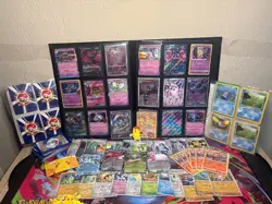 150+ Pokemon Card Lot Multi-Language Holos +2 Top Loaders +5 Stickers NO Binder - Image 1
