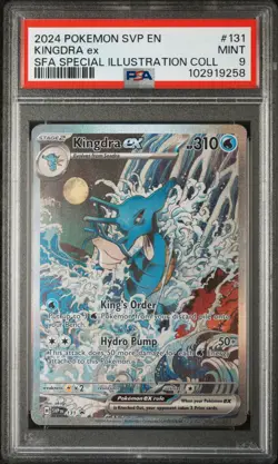 2024 POKEMON SVP EN-SV BLACK STAR PROMO 131 KINGDRA EX SHROUDED FABLE PSA 9 - Image 1