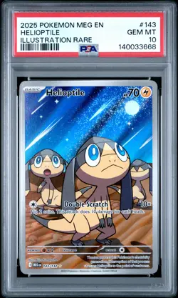 2025 POKEMON MEG EN-MEGA EVOLUTION ILLUSTRATION RARE #143 HELIOPTILE PSA 10 - Image 1