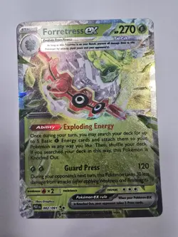 Forretress ex 002/091 SV: Paldean Fates Holo Pokemon Tcg - Image 1