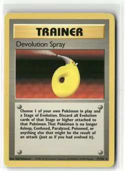 Pokemon Devolution Spray 072/102 Normal Base Set Rare - Image 1