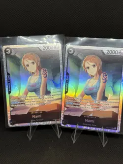 One Piece! 2x Nami ST14-006 SR - Starter Deck 14: 3D2Y - NM/Mint - Foil Playset - Image 1